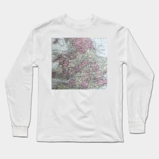 England, vintage map Long Sleeve T-Shirt